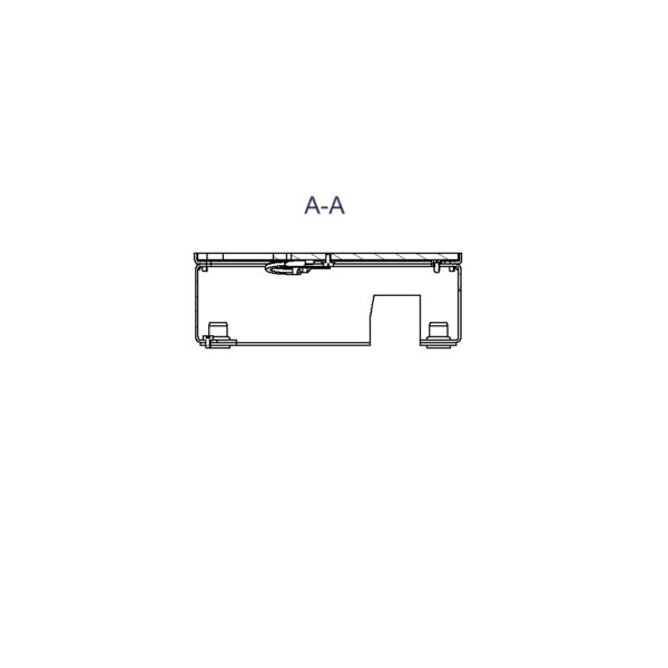 Produktbild UBD 167 001  -  Unterflur-Bodendose UBD 160 small inkl. belegtem Deckel aus 4mm SVZ, ohne Schutzkante mit Ausschnitt
